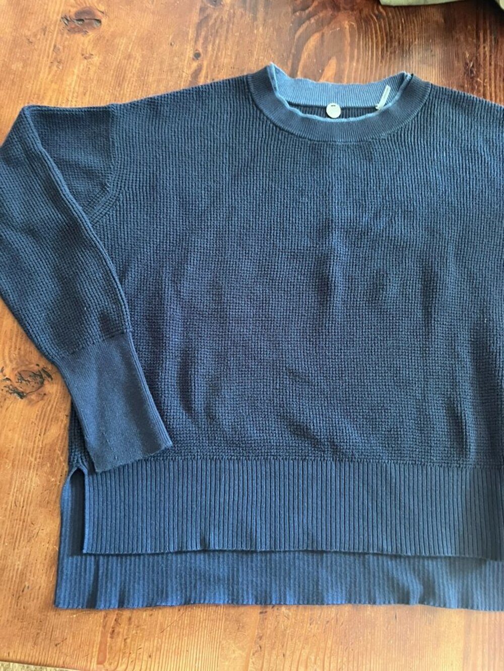 Margaret O'Leary Navy Blue Crew Neck Sweater, Size S